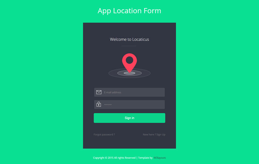 App Location Form Flat [ HTML ]