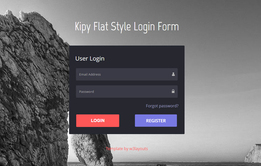 Kіру Flat Style Login Form [ THML ]