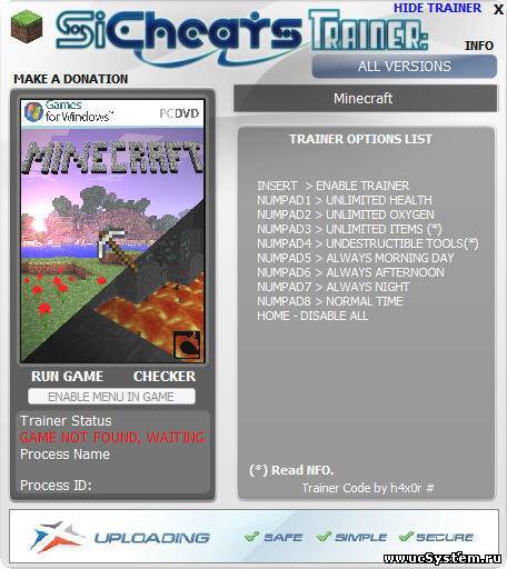 Читы для minecraft 1.0.0