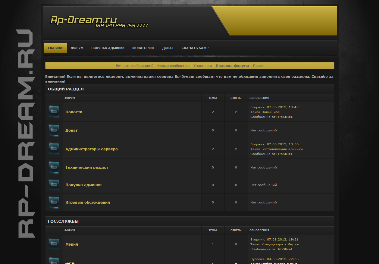 Шаблон форума