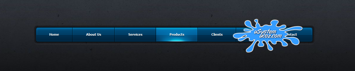 Верстка красивого горизонтального меню