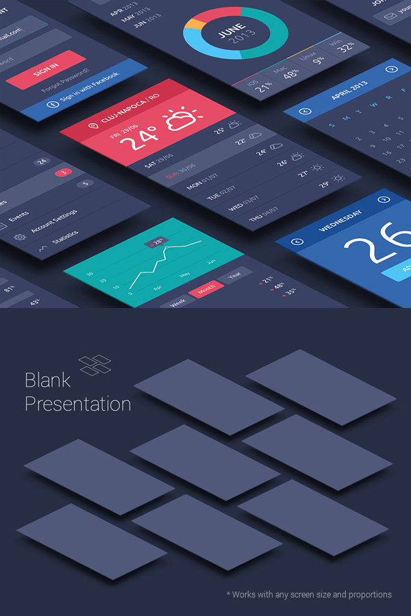 Perspective App Screens Mock-Up [ PSD ]